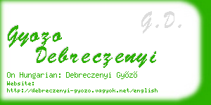 gyozo debreczenyi business card