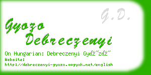 gyozo debreczenyi business card